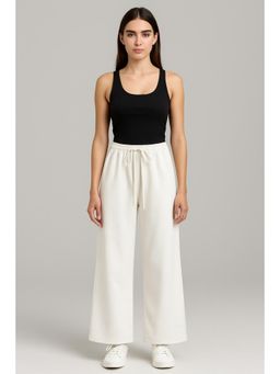 Cider - Linen-Blend Low Rise Solid Knotted Wide Leg Trousers