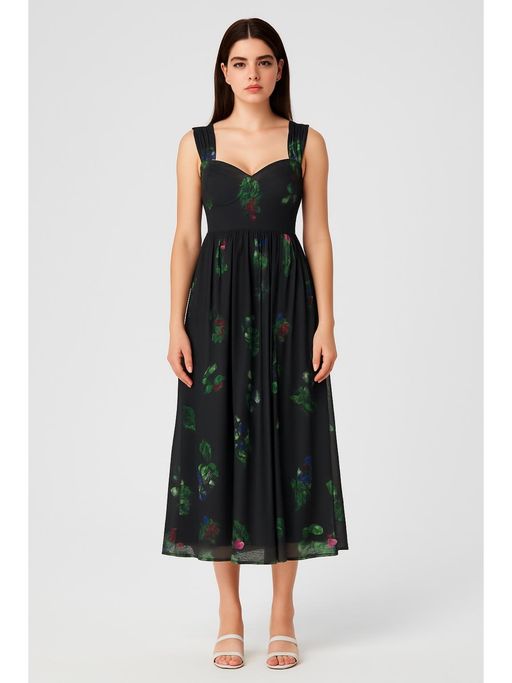 elan strapless maxi dress Elan Stretch Crepe Maxi Dress / Black | MESHKI