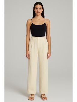 Cider - Corduroy High Waist Solid Wide Leg Trouser