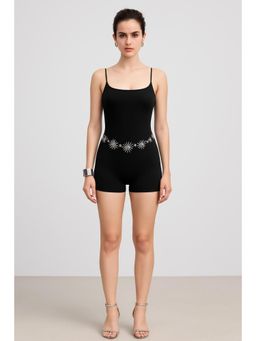 Cider - U Neckline Solid Cami Romper