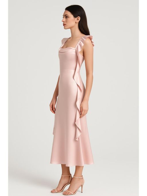 cider pink satin dress Cedar City Maxi Dress in Candy Pink