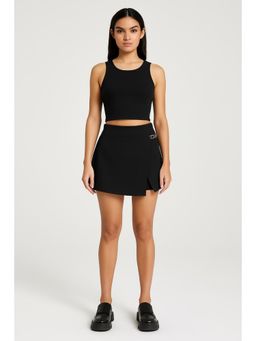 Cider - Denim Mid Waist Split Shorts Curve & Plus