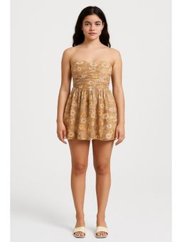 Cider - Velvet Floral Sequin Ruffle Mini Dress Curve & Plus