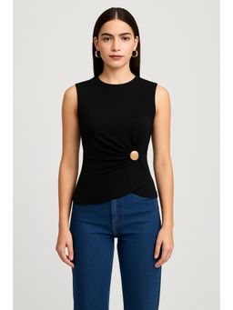 Cider - Round Neckline Solid Tank Top