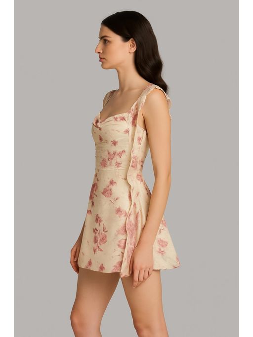 cider floral mini dress Buy Cider Floral Knotted Mini Dress Online