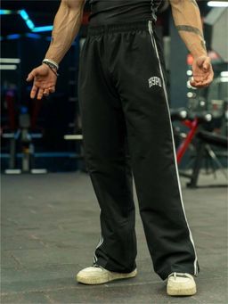 HYPD - Black Urban Straight Fit Gym Workout and Sports Track Pant