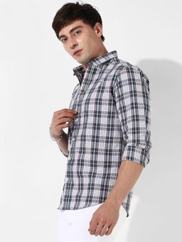 Campus Sutra - Mens Tartan Checks Button Up Multi Color Shirt