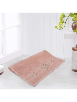 Lush & Beyond - Peach Cotton 500 GSM Embroidered Hand Towel