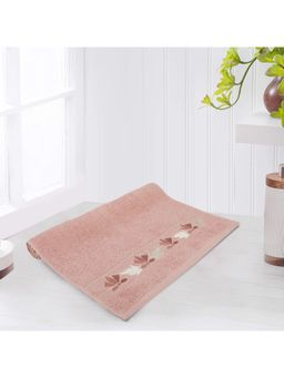 Lush & Beyond - Peach Cotton 500 GSM Embroidered Hand Towel