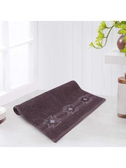Lush & Beyond - Purple Cotton 500 GSM Embroidered Hand Towel