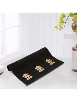 Lush & Beyond - Black Cotton 500 GSM Embroidered Hand Towel