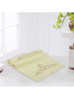 Lush & Beyond - Cream Cotton 500 GSM 2-Pieces Embroidered Hand Towel Set