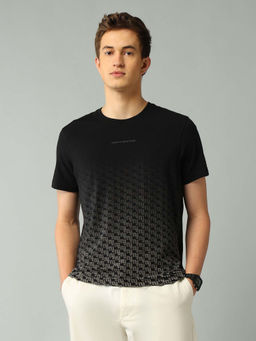 Arrow Newyork - Men Graphic Black Half Sleeves Round Neck T-Shirt