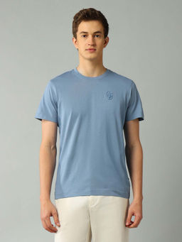 Arrow Newyork - Men Graphic Blue Half Sleeves Round Neck T-Shirt