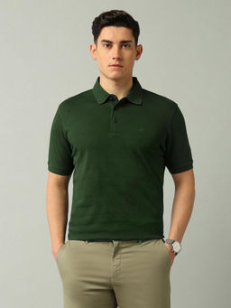 Arrow - Men Green Half Sleeves Collar Neck Polo T-Shirt
