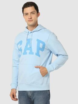 GAP - Men Blue Graphic Hoodie