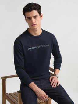 Arrow Newyork - Men Blue Printed Sweatshirt