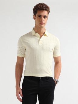 Arrow - Men Beige Stripes Polo T-Shirt