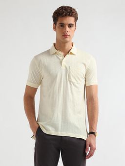 Arrow - Men Beige Stripes Polo T-Shirt