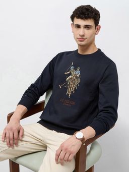 U.S. Polo Assn. Denim Co. - Men Blue Printed Sweatshirt