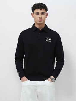 U.S. Polo Assn. Denim Co. - Men Black Solid Sweatshirt