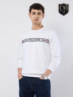 U.S. POLO ASSN. - Men White Printed Sweatshirt