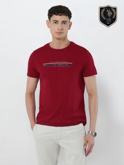 U.S. POLO ASSN. - Men Red Printed T-Shirt
