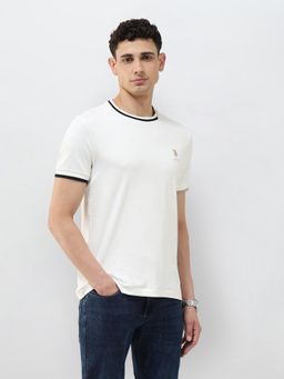 U.S. POLO ASSN. - Men White Solid T-Shirt