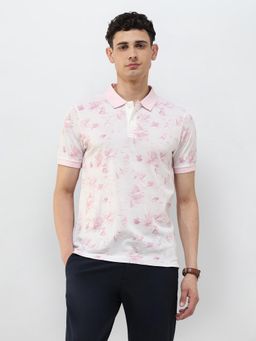 U.S. POLO ASSN. - Men Pink Floral Polo T-Shirt