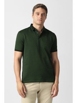 Van Heusen - Men Green Printed Polo T-Shirt