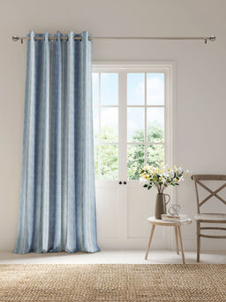 Ddecor Live Beautiful - 1 Piece of 7FT Door Room Darkening Curtain, Blue