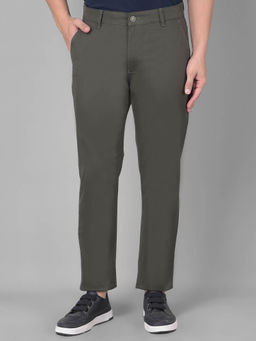 CRIMSOUNE CLUB - Men Olive Trousers
