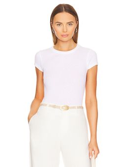 Enza Costa - Pointelle Cap Sleeve Crew