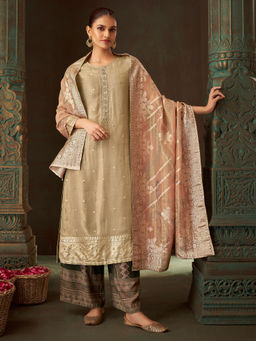 SPRAHA - Zulekha Regal Pure Fancy Jacquard Kurta with Pant and Dupatta (Set of 3)