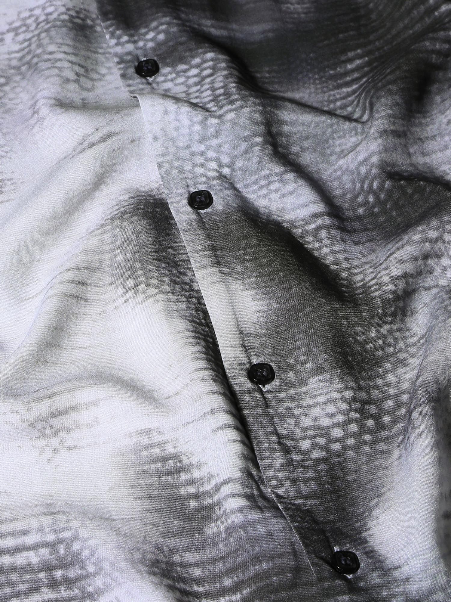Muted Charcoal Grey Abstract Men Shirt