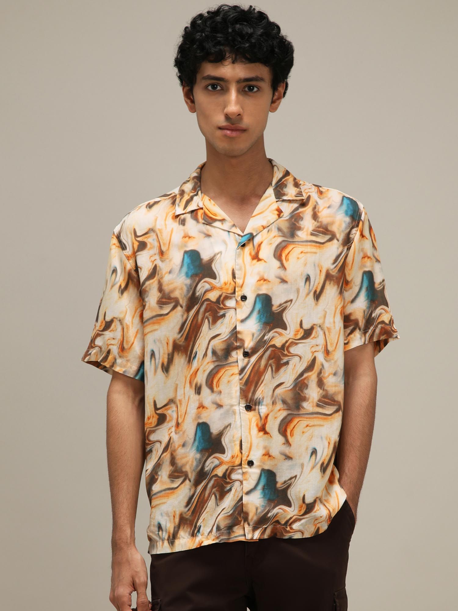 Soft Multi Abstract Men Shirt