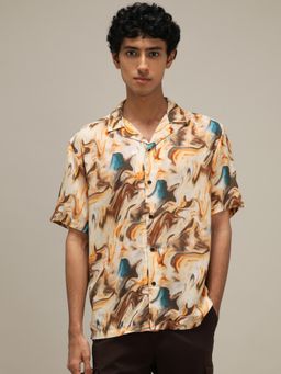 Mufti - Soft Multi Abstract Men Shirt
