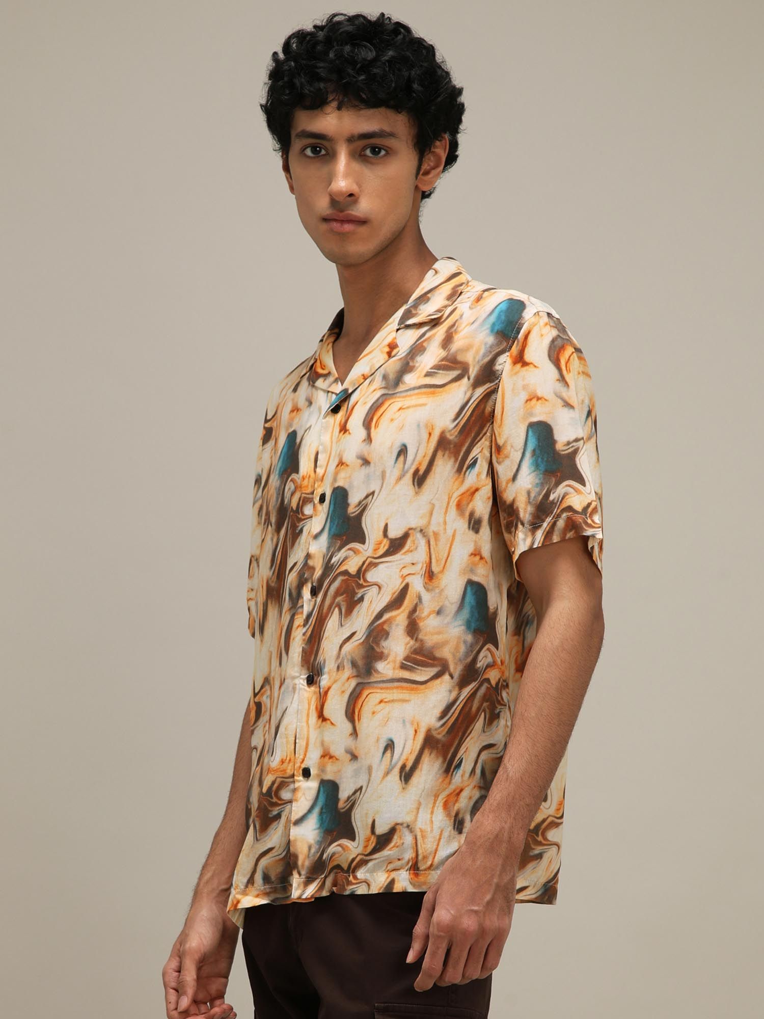 Soft Multi Abstract Men Shirt
