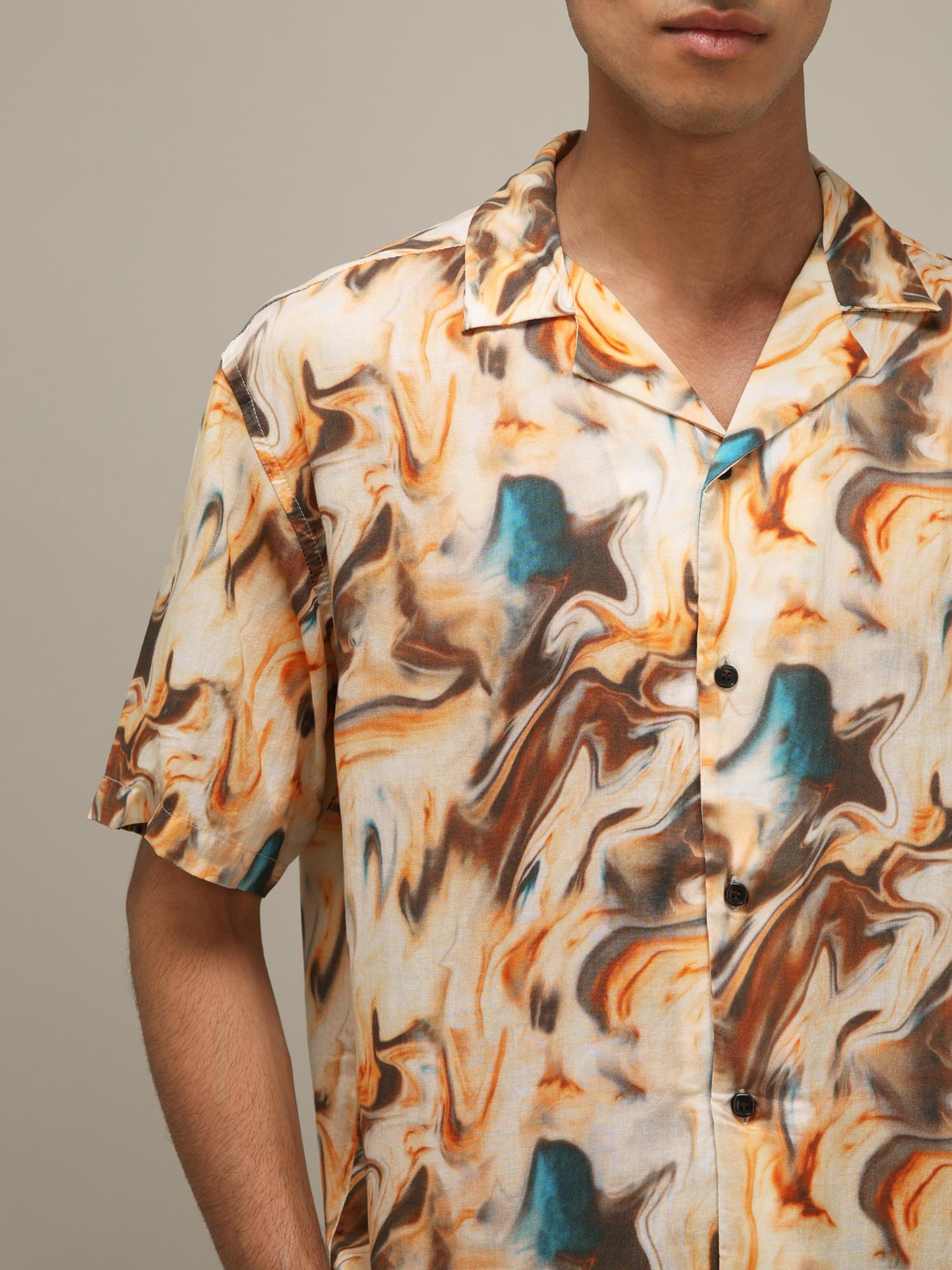 Soft Multi Abstract Men Shirt
