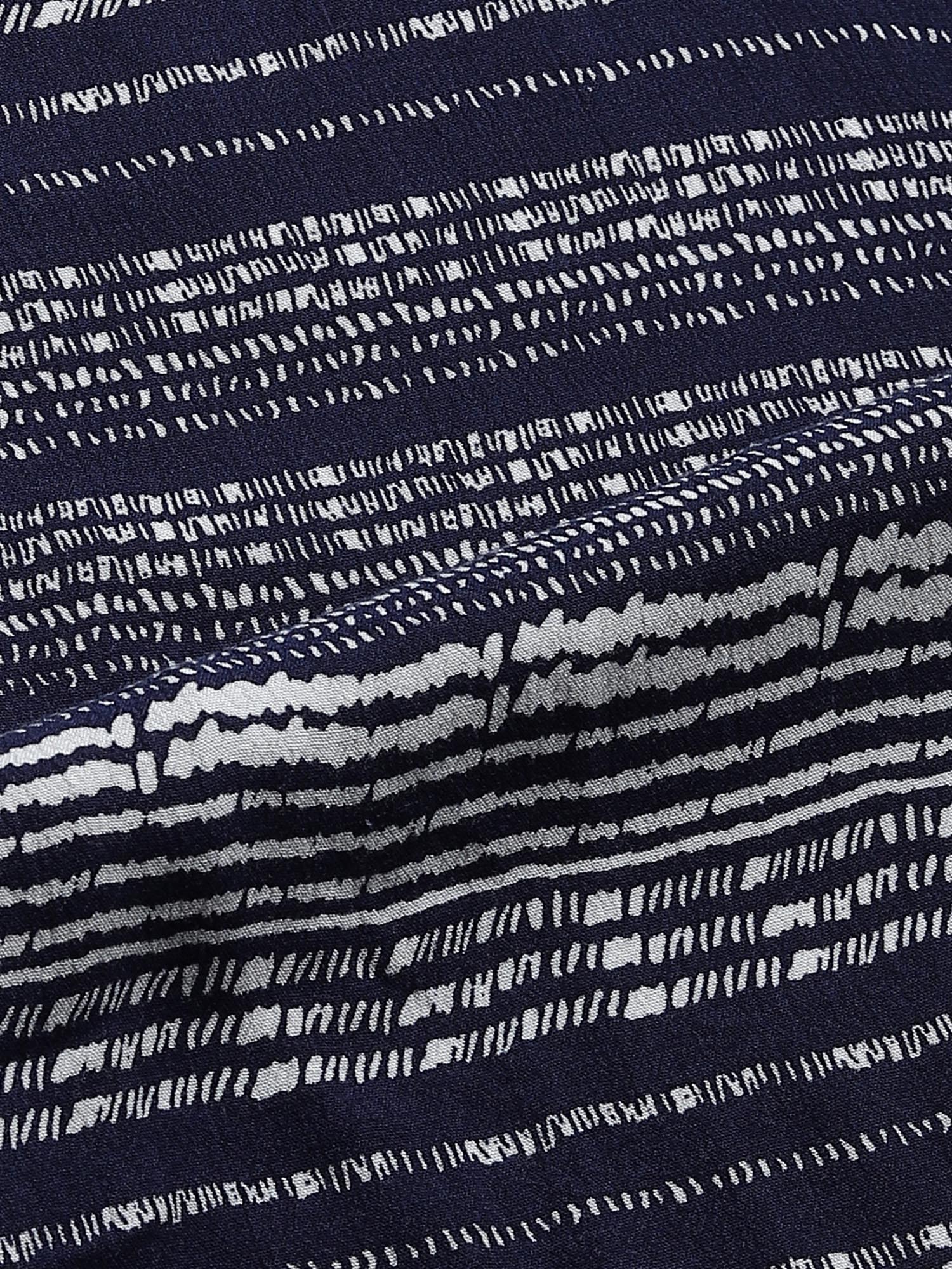 Dark Navy Blue Printed Men Shirt