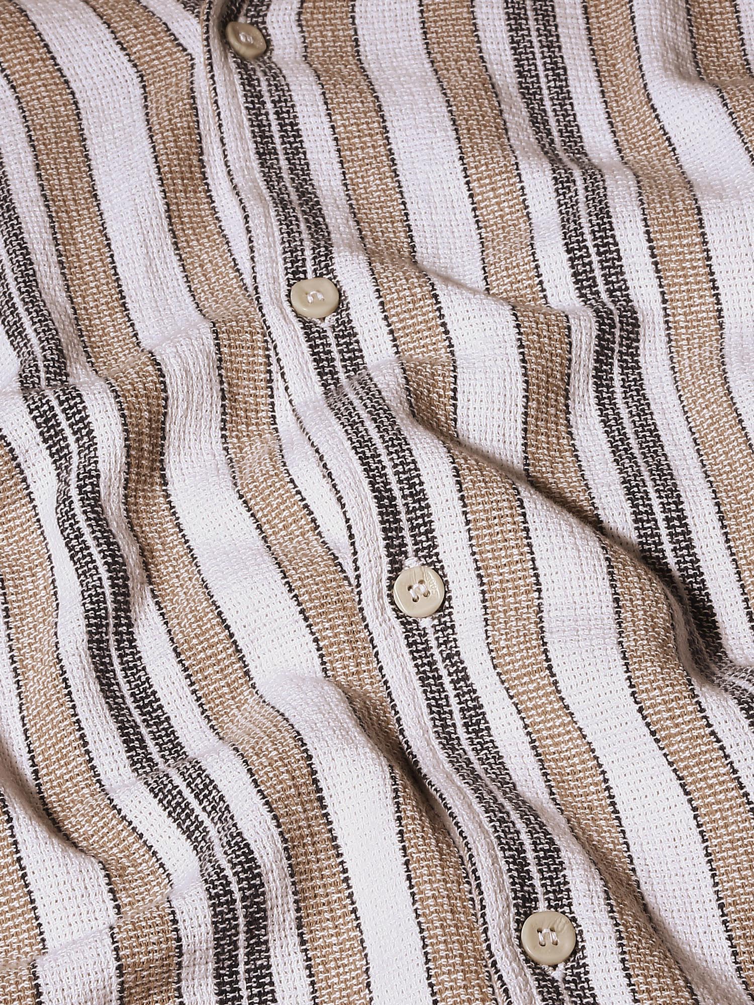 Muted Brown Stripes Men Shirt