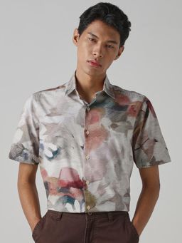Mufti - Muted Multi-Color Abstract Men Shirt