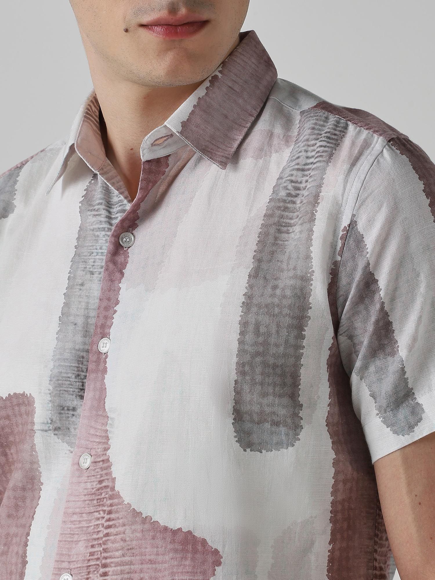 Muted Multi-Color Abstract Men Shirt