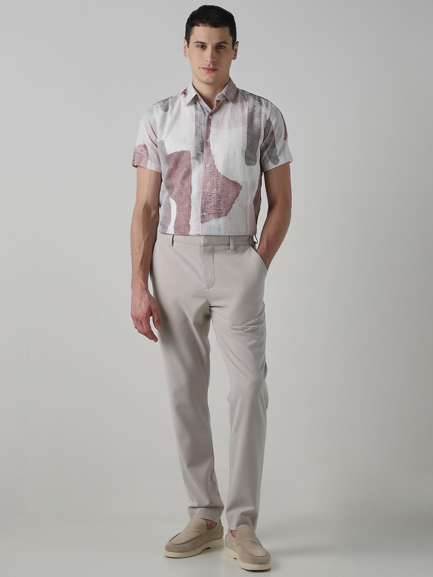 Muted Multi-Color Abstract Men Shirt