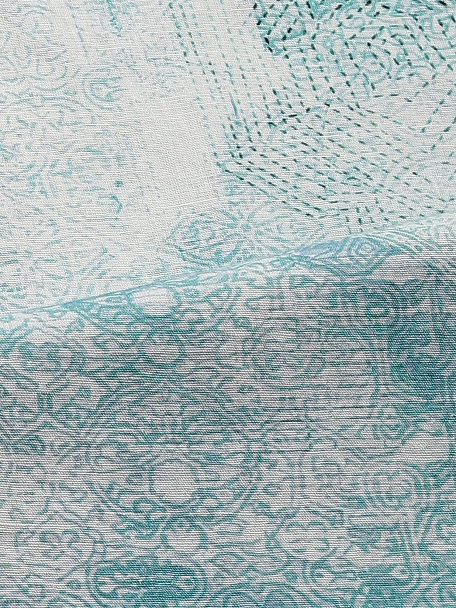 Muted Teal Abstract Men Shirt