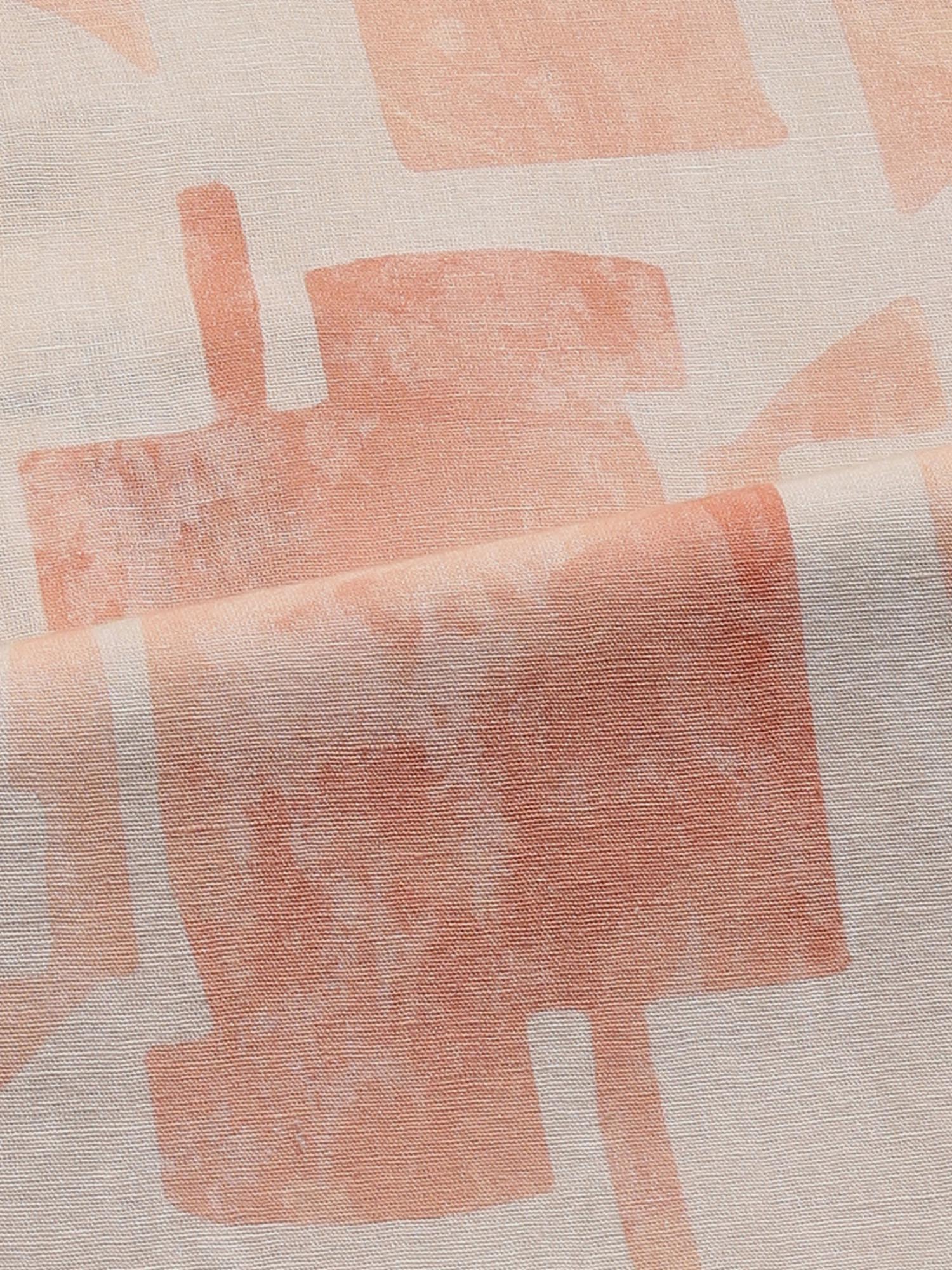 Peach Abstract Men Shirt