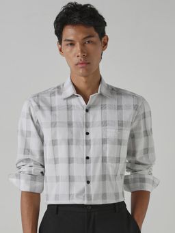 Mufti - White Checks Men Shirt