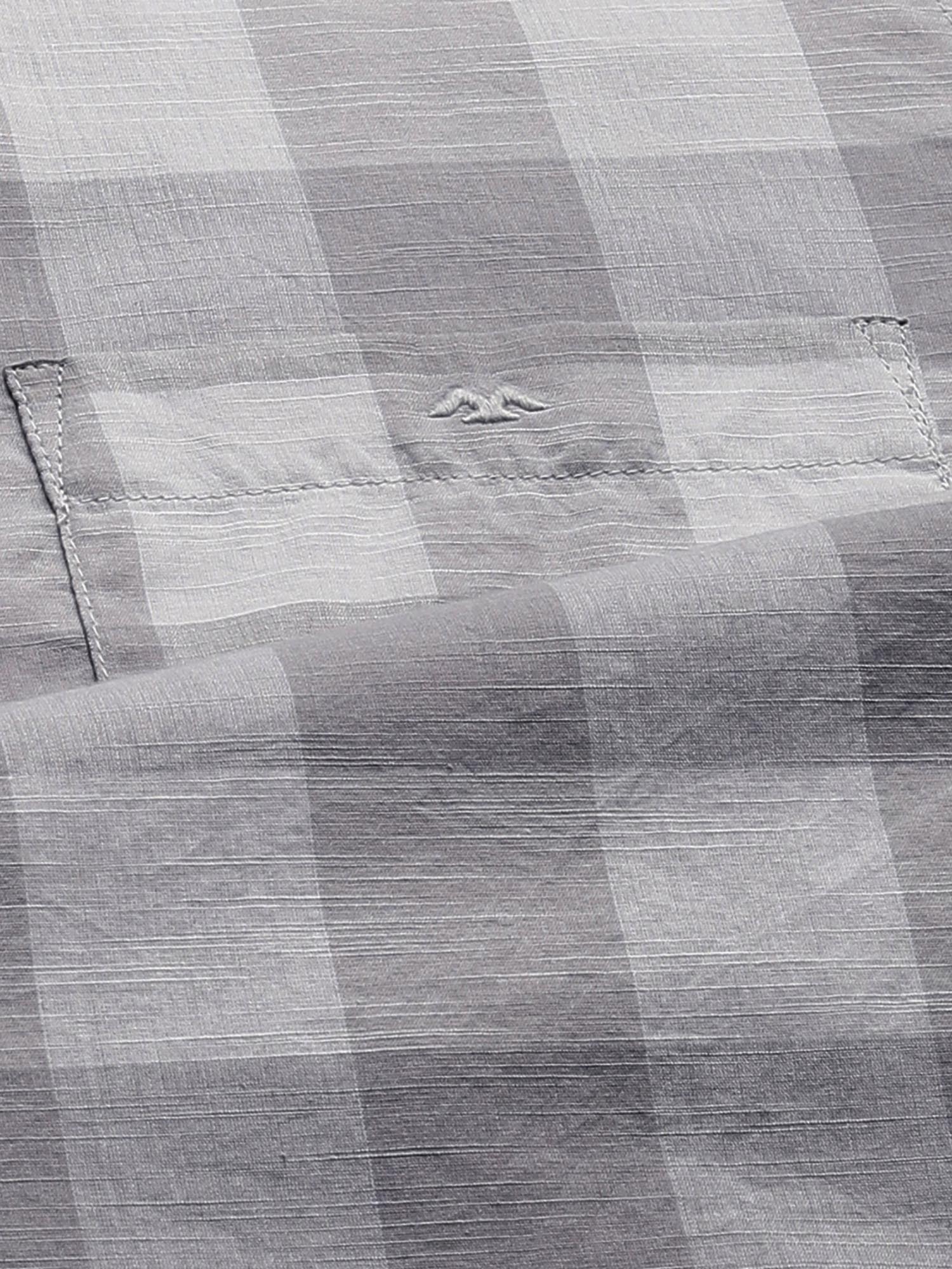 Light Grey Checks Men Shirt