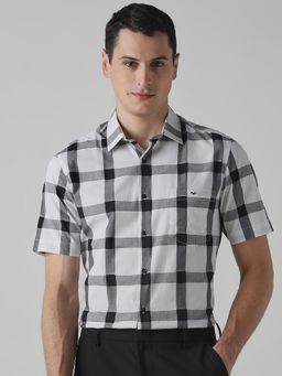 Mufti - Black and White Checks Men Shirt