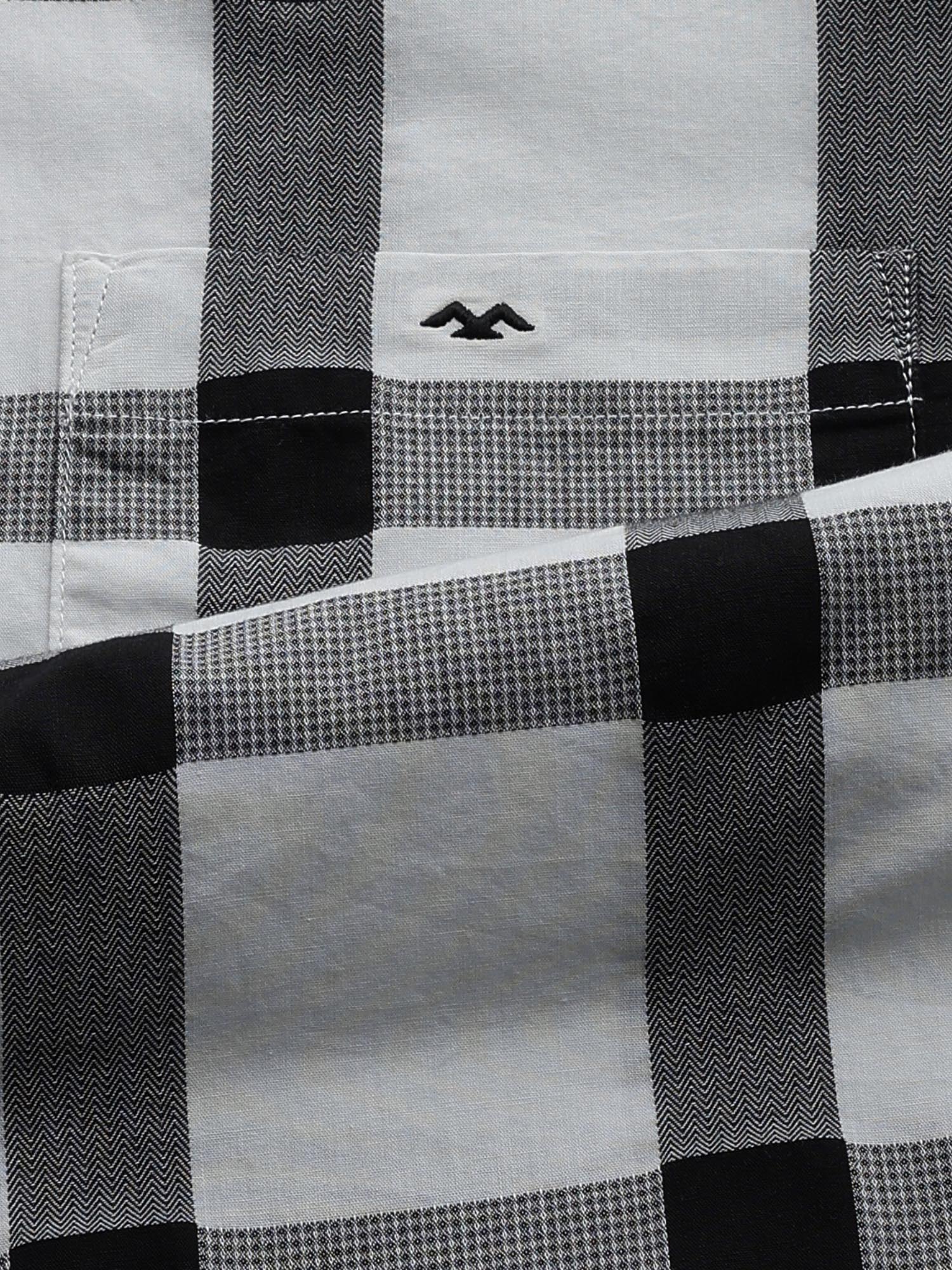 White Checks Men Shirt
